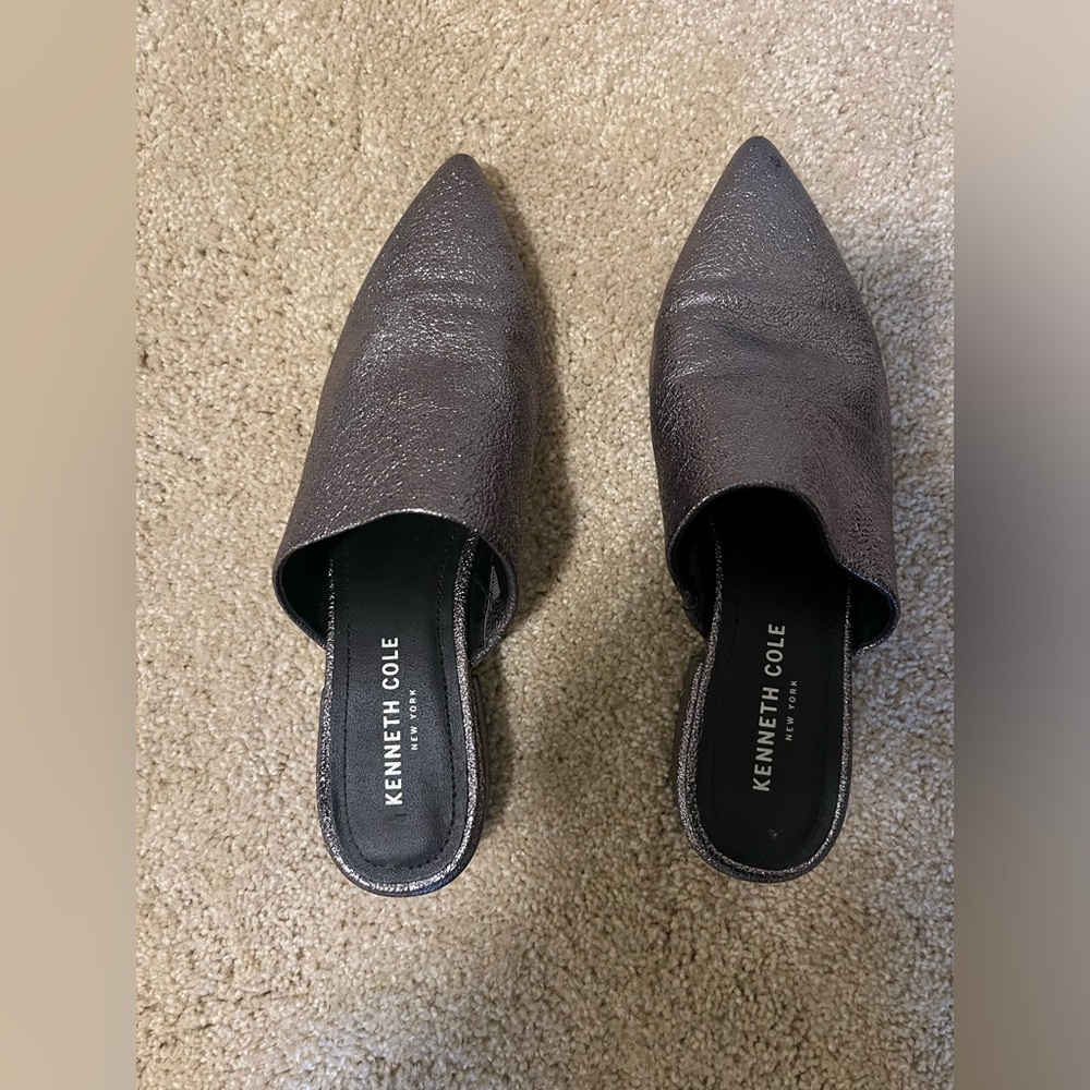 Kenneth Cole Metallic Mules
